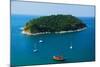 Aerial View of Boat near Phuket Island, Southern of Thailand-lkunl-Mounted Photographic Print