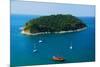 Aerial View of Boat near Phuket Island, Southern of Thailand-lkunl-Mounted Photographic Print