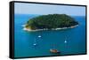 Aerial View of Boat near Phuket Island, Southern of Thailand-lkunl-Framed Stretched Canvas