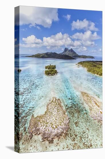 Aerial View of Bora Bora Island, French Polynesia-Matteo Colombo-Stretched Canvas