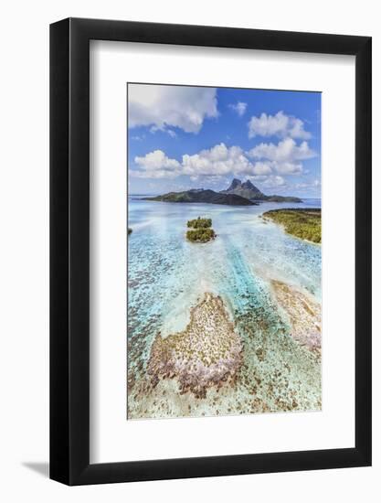 Aerial View of Bora Bora Island, French Polynesia-Matteo Colombo-Framed Photographic Print