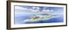 Aerial View of Bora Bora Island with Airstrip Visible, French Polynesia-Matteo Colombo-Framed Photographic Print