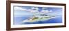 Aerial View of Bora Bora Island with Airstrip Visible, French Polynesia-Matteo Colombo-Framed Photographic Print