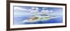 Aerial View of Bora Bora Island with Airstrip Visible, French Polynesia-Matteo Colombo-Framed Photographic Print