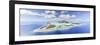 Aerial View of Bora Bora Island with Airstrip Visible, French Polynesia-Matteo Colombo-Framed Photographic Print