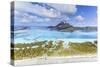 Aerial View of Bora Bora Island with St Regis and Four Seasons Resorts, French Polynesia-Matteo Colombo-Stretched Canvas