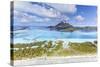 Aerial View of Bora Bora Island with St Regis and Four Seasons Resorts, French Polynesia-Matteo Colombo-Stretched Canvas