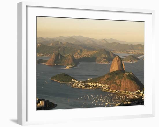 Aerial View of Botafogo Bay and Sugarloaf, Rio De Janeiro, Brazil, South America-Sergio Pitamitz-Framed Photographic Print