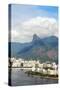 Aerial View of Botafogo Bay, Corcovadao and the Christ Statue, Rio De Janeiro, Brazil-Alex Robinson-Stretched Canvas