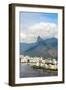 Aerial View of Botafogo Bay, Corcovadao and the Christ Statue, Rio De Janeiro, Brazil-Alex Robinson-Framed Photographic Print