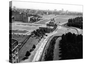 Aerial View of Brandenberg Gate, Where the Berlin Wall Forms a Loop-null-Stretched Canvas