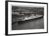 Aerial View of Bremen Harbour, Germany, and the Liner 'Europa, from a Zeppelin, C1931-null-Framed Giclee Print