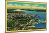 Aerial view of Bremerton and Bremerton Navy Yard - Bremerton, WA-Lantern Press-Mounted Art Print