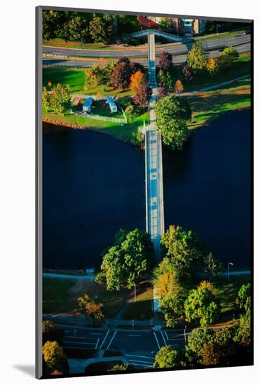 Aerial View of bridge across Charles River, Boston, MA-null-Mounted Photographic Print