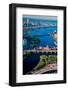 Aerial View of bridges crossing Charles River, looking east toward Cambridge from Boston, MA-null-Framed Photographic Print