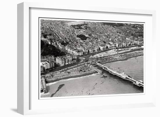 Aerial View of Brighton, Sussex, from a Zeppelin, 1931-null-Framed Giclee Print