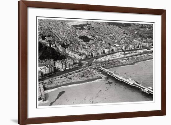 Aerial View of Brighton, Sussex, from a Zeppelin, 1931-null-Framed Giclee Print