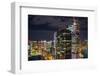 Aerial view of Brisbane city after dark, Brisbane, Queensland, Australia, Pacific-Andrew Michael-Framed Photographic Print