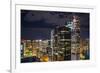 Aerial view of Brisbane city after dark, Brisbane, Queensland, Australia, Pacific-Andrew Michael-Framed Photographic Print