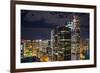 Aerial view of Brisbane city after dark, Brisbane, Queensland, Australia, Pacific-Andrew Michael-Framed Photographic Print