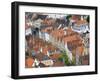 Aerial View of Bruges, Old Town, Bruges, Flanders, Belgium, Europe-Christian Kober-Framed Photographic Print