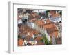 Aerial View of Bruges, Old Town, Bruges, Flanders, Belgium, Europe-Christian Kober-Framed Photographic Print