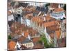 Aerial View of Bruges, Old Town, Bruges, Flanders, Belgium, Europe-Christian Kober-Mounted Photographic Print
