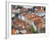 Aerial View of Bruges, Old Town, Bruges, Flanders, Belgium, Europe-Christian Kober-Framed Photographic Print