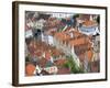 Aerial View of Bruges, Old Town, Bruges, Flanders, Belgium, Europe-Christian Kober-Framed Photographic Print