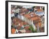 Aerial View of Bruges, Old Town, Bruges, Flanders, Belgium, Europe-Christian Kober-Framed Photographic Print