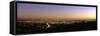 Aerial View of Buildings in a City at Dusk from Hollywood Hills, Hollywood, City of Los Angeles-null-Framed Stretched Canvas