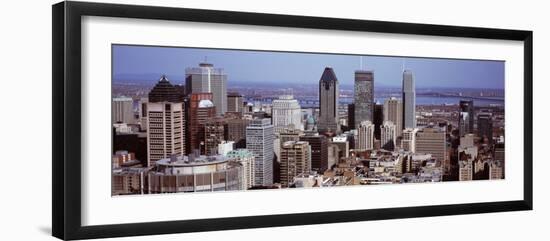 Aerial View of Buildings in a City, Montreal, Quebec, Canada-null-Framed Photographic Print