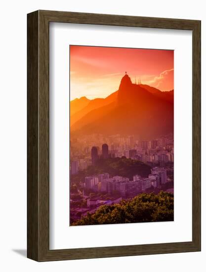 Aerial View of Buildings on the Beach Front, Botafogo, Guanabara Bay, Rio De Janeiro, Brazil-Celso Diniz-Framed Photographic Print