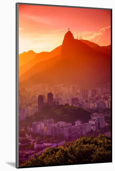 Aerial View of Buildings on the Beach Front, Botafogo, Guanabara Bay, Rio De Janeiro, Brazil-Celso Diniz-Mounted Photographic Print