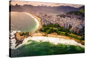 Aerial View of Buildings on the Beach Front, Ipanema Beach, Rio De Janeiro, Brazil-Celso Diniz-Stretched Canvas