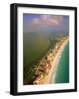 Aerial View of Cancun, Mexico-Walter Bibikow-Framed Photographic Print