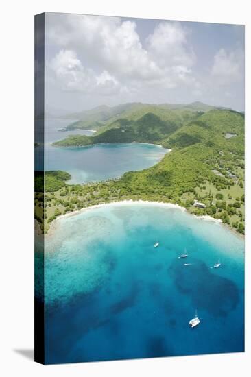 Aerial View of Caneel Bay and St. John-Macduff Everton-Stretched Canvas