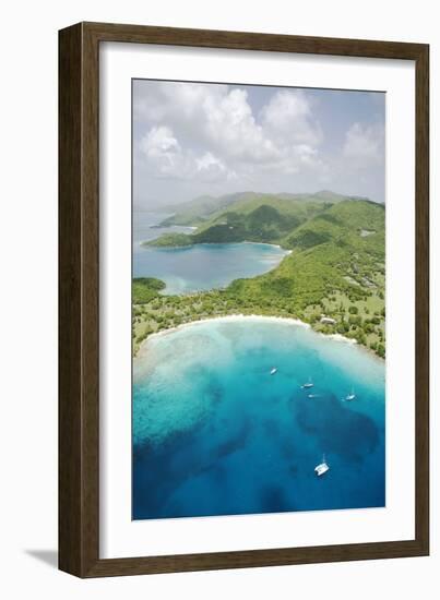 Aerial View of Caneel Bay and St. John-Macduff Everton-Framed Photographic Print