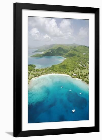 Aerial View of Caneel Bay and St. John-Macduff Everton-Framed Photographic Print