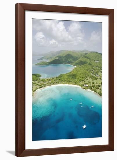 Aerial View of Caneel Bay and St. John-Macduff Everton-Framed Photographic Print