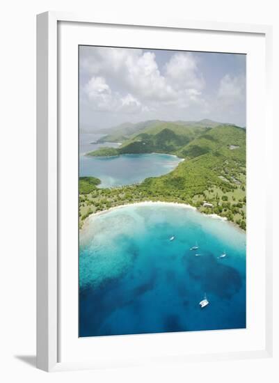 Aerial View of Caneel Bay and St. John-Macduff Everton-Framed Photographic Print