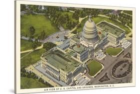 Aerial View of Capitol, Washington D.C.-null-Stretched Canvas