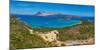 Aerial view of Capo Coda Cavallo and Isola Di Tavolara in the background, Olbia, Sardinia-Frank Fell-Mounted Photographic Print