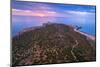 Aerial view of Capo Passero island at sunrise, Portopalo di Capo Passero municipality-Paolo Graziosi-Mounted Photographic Print