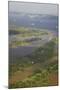 Aerial View of Cargo Ships on the Rio Negro, Manaus, Amazonas, Brazil, South America-Ian Trower-Mounted Photographic Print