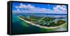 Aerial view of Carl E. Johnson State Park, Lovers Key, Florida, USA-null-Framed Stretched Canvas