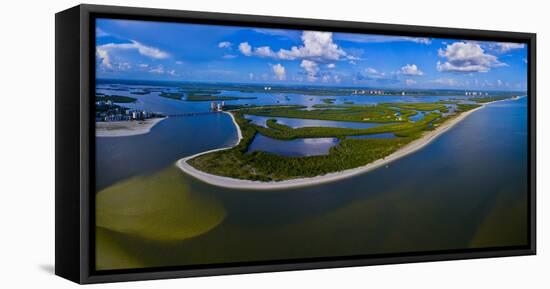 Aerial view of Carl E. Johnson State Park, Lovers Key, Florida, USA-null-Framed Stretched Canvas