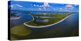 Aerial view of Carl E. Johnson State Park, Lovers Key, Florida, USA-null-Stretched Canvas
