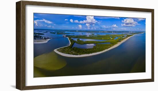 Aerial view of Carl E. Johnson State Park, Lovers Key, Florida, USA-null-Framed Photographic Print