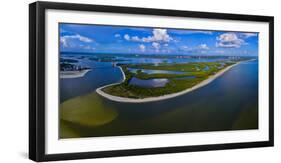 Aerial view of Carl E. Johnson State Park, Lovers Key, Florida, USA-null-Framed Photographic Print